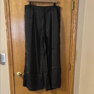 Aerie High Waisted Super Baggy Satin Pants Sz XL